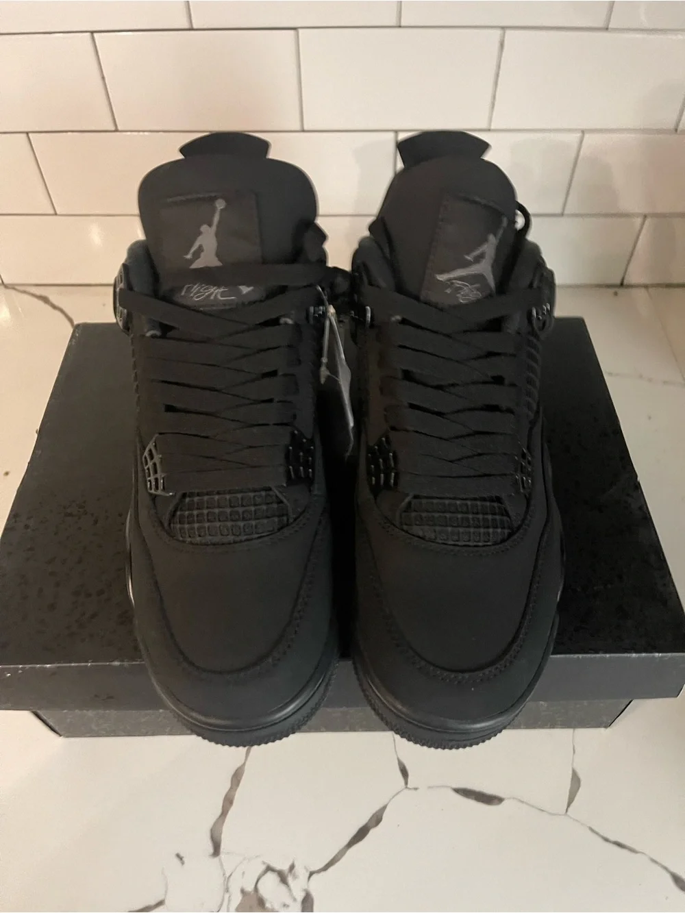 Mens Retro 4 Black Cat Size 8.